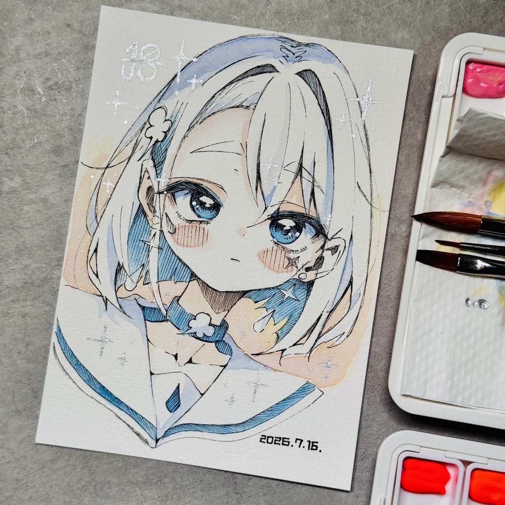 【水彩画】風天【限定一点モノ】