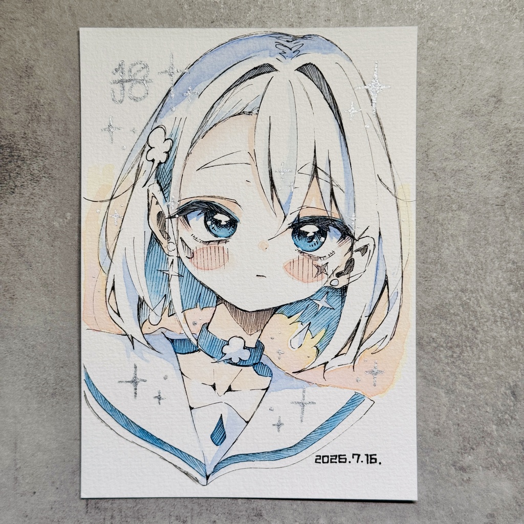 【水彩画】風天【限定一点モノ】