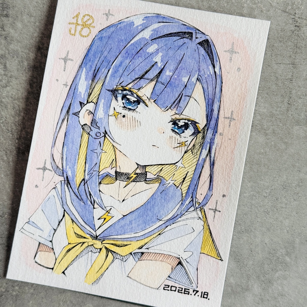 【水彩画】雷電【限定一点モノ】