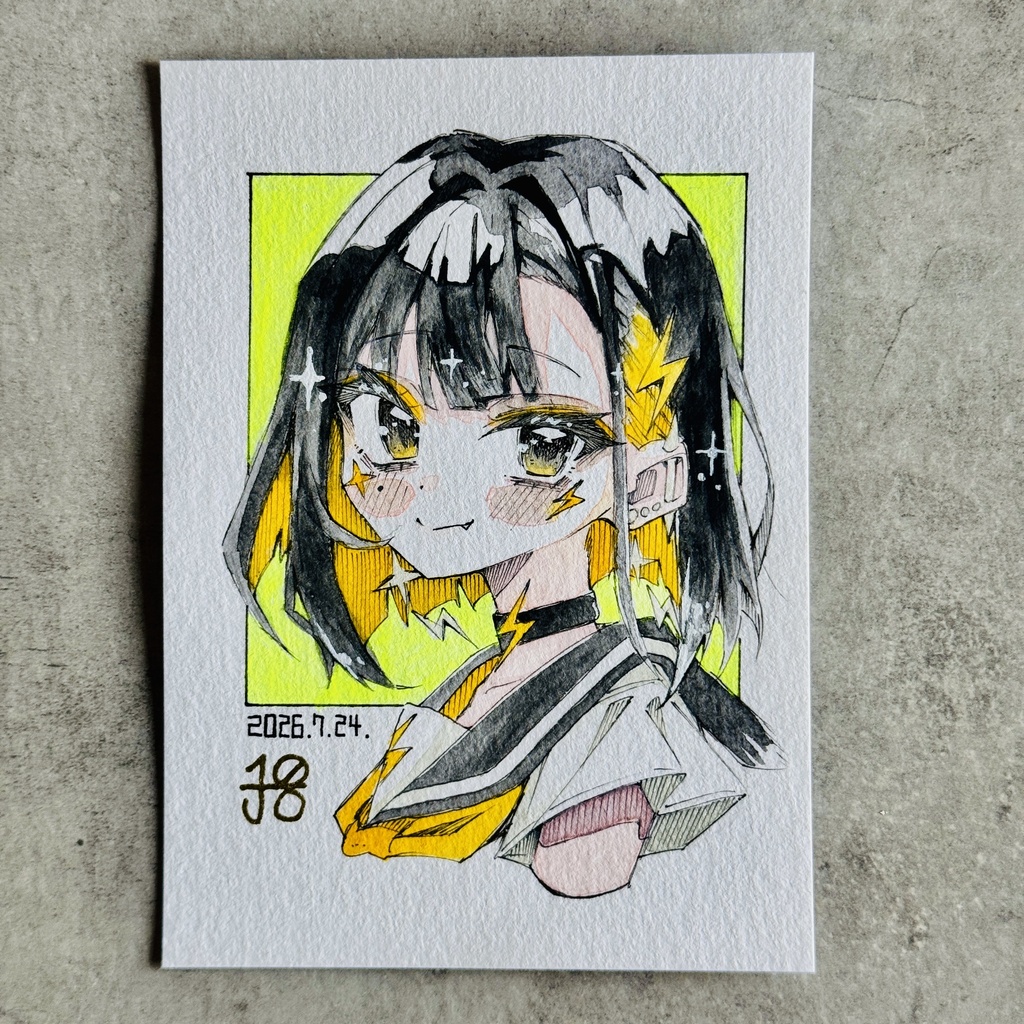 【水彩画】雷電【限定一点モノ】