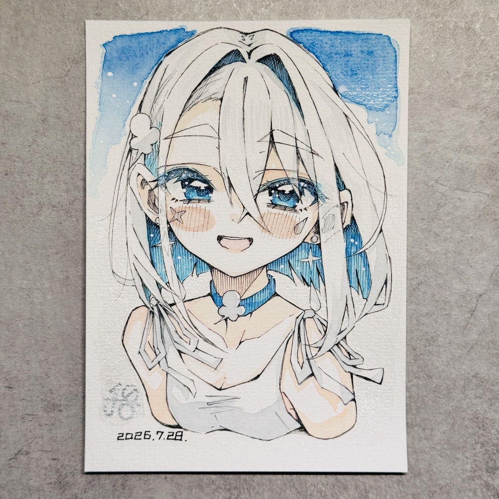 【水彩画】ワンピース風天【限定一点モノ】
