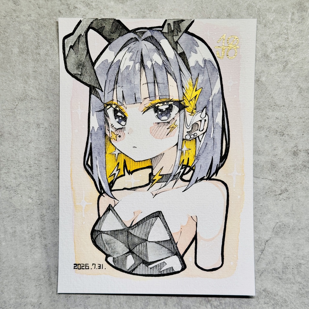 【水彩画】バニー雷電【限定一点モノ】