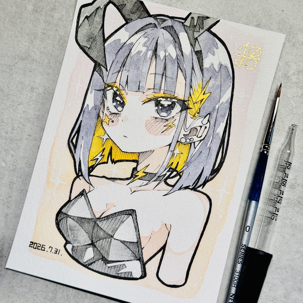 【水彩画】バニー雷電【限定一点モノ】