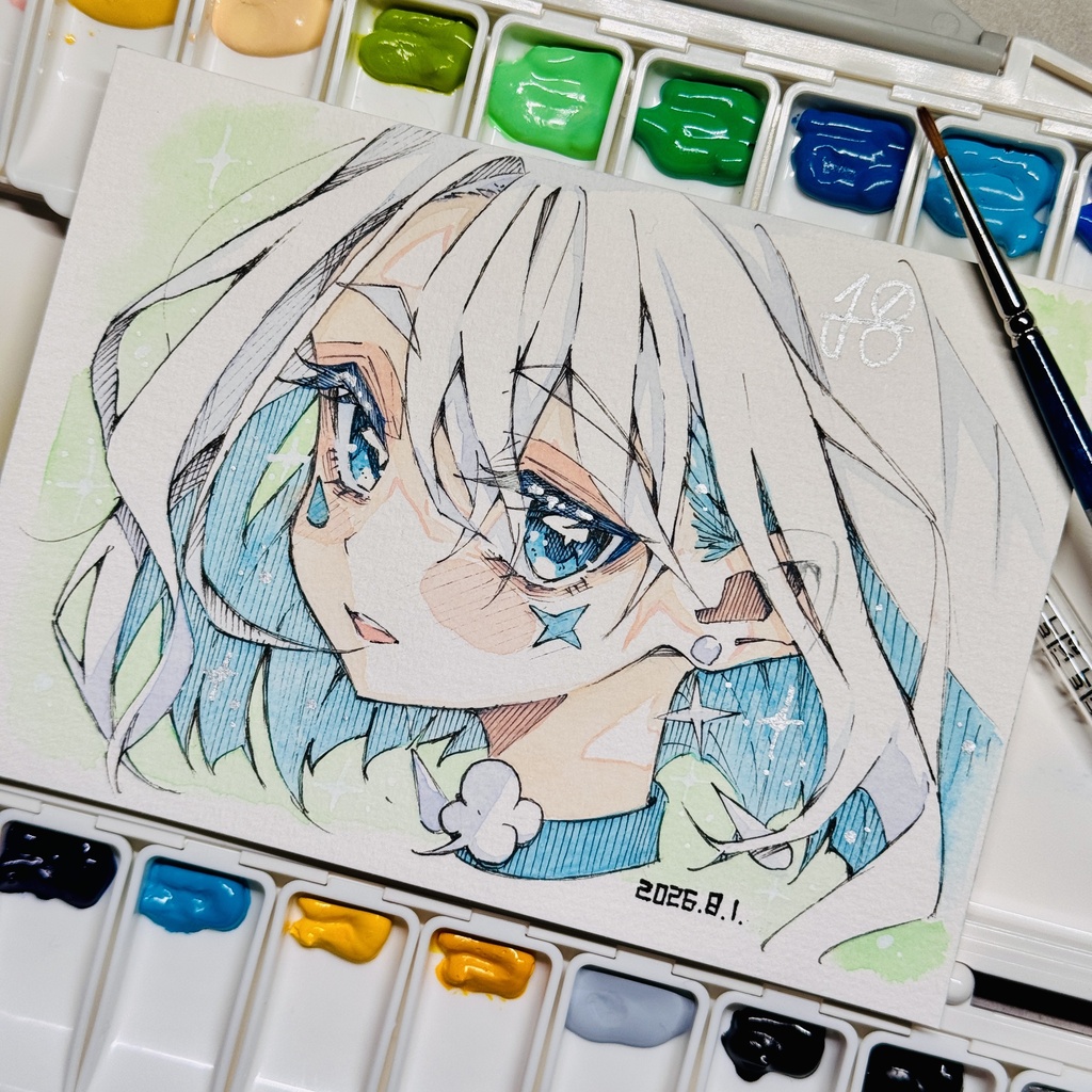 【水彩画】風天【限定一点モノ】