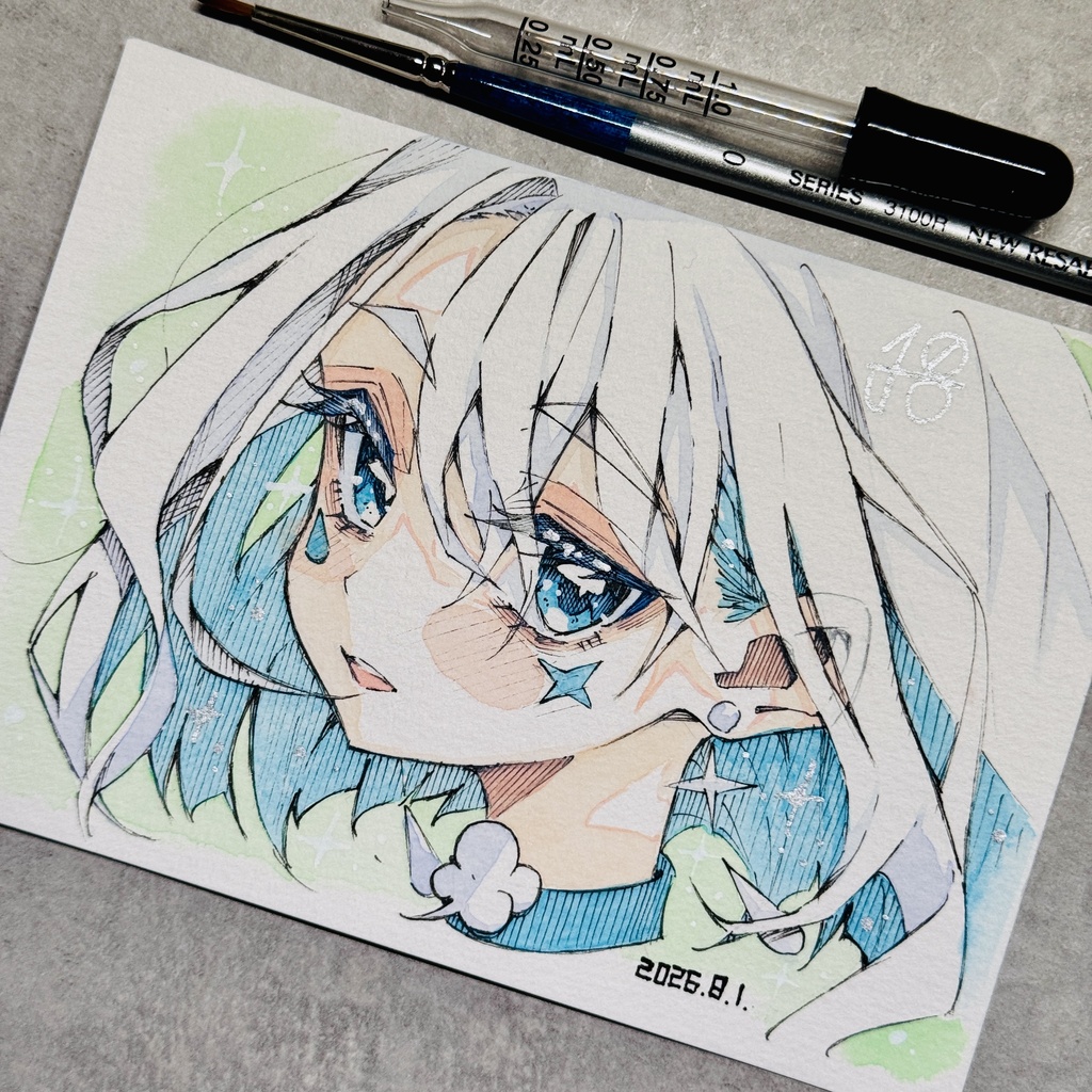【水彩画】風天【限定一点モノ】