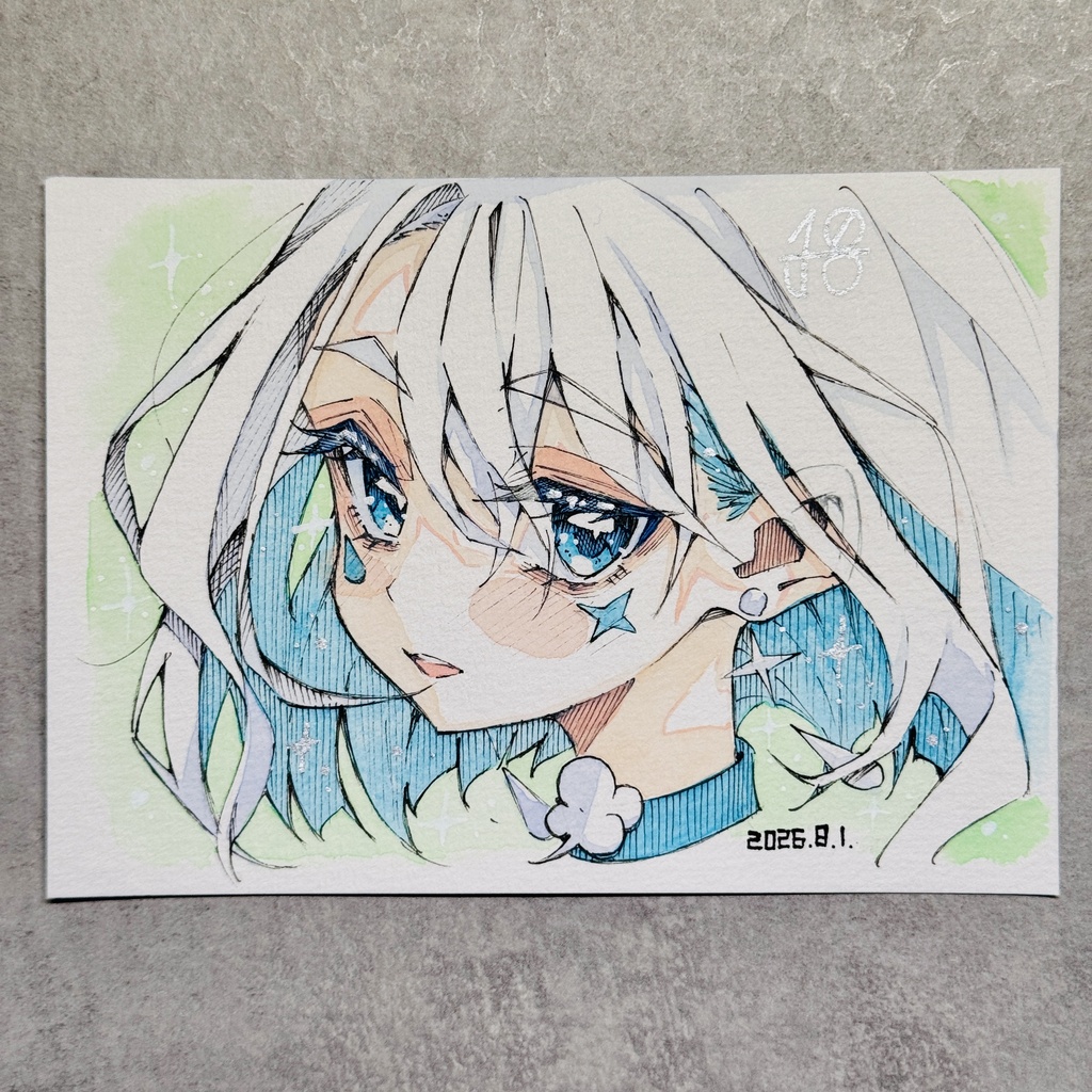 【水彩画】風天【限定一点モノ】
