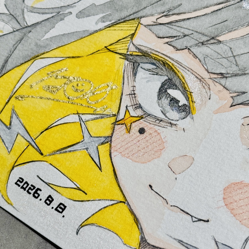 【アナログ水彩画】雷電【限定一点モノ】
