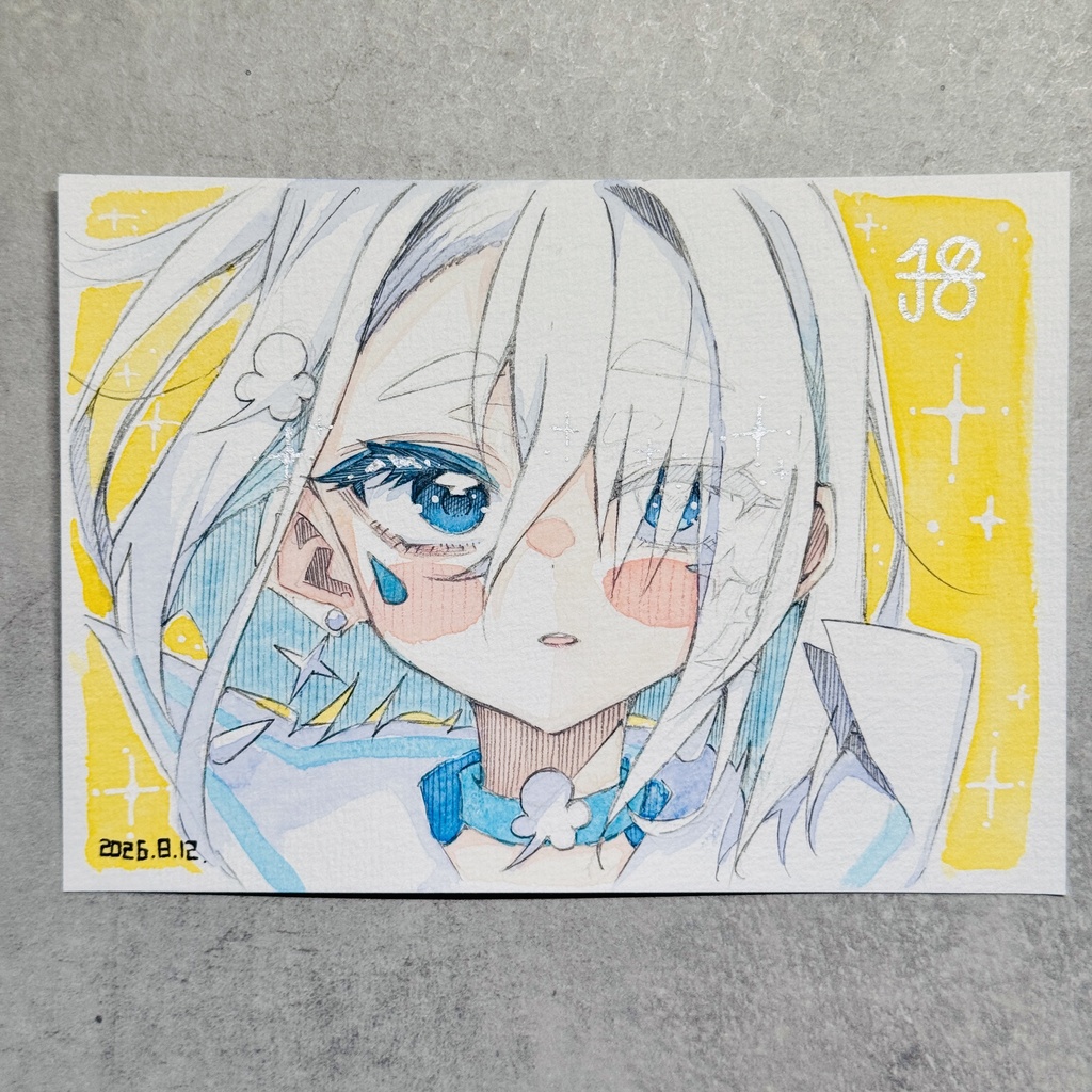 【水彩画】風天-なびき-【限定一点モノ】