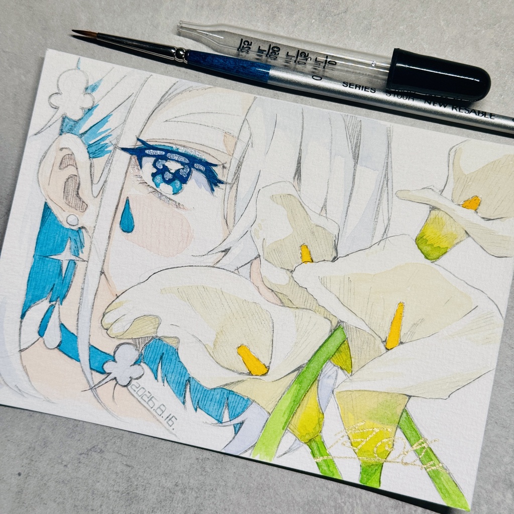【水彩画】風天-カラー-【限定一点モノ】