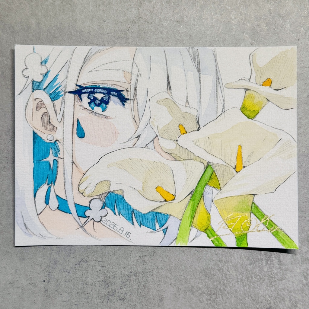 【水彩画】風天-カラー-【限定一点モノ】