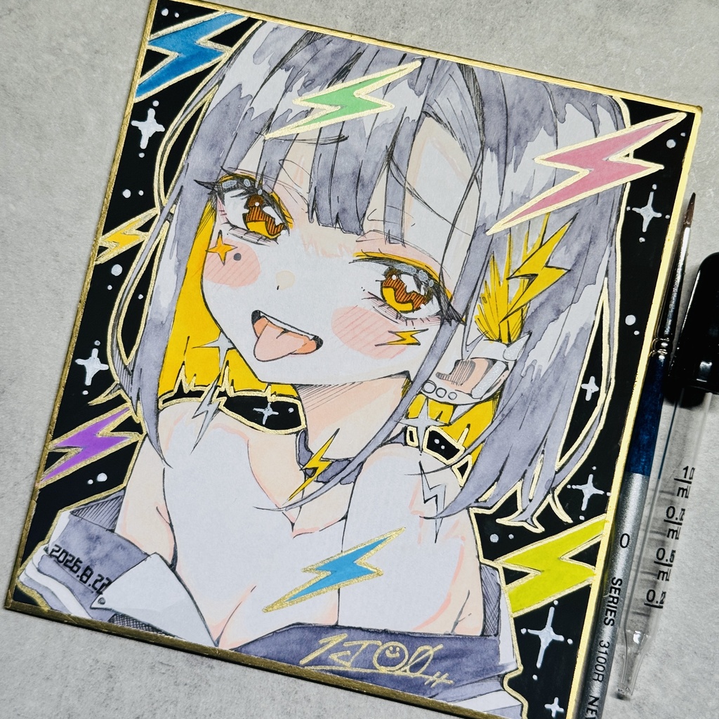 【水彩画】雷電【限定一点モノ】