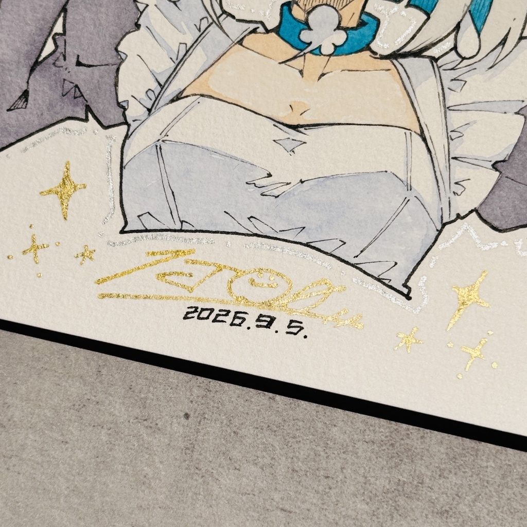 【アナログ原画】メイド風天【水彩画】