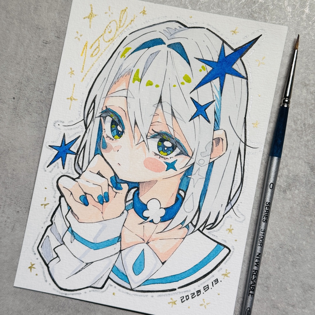 【アナログ原画】風天【水彩画】