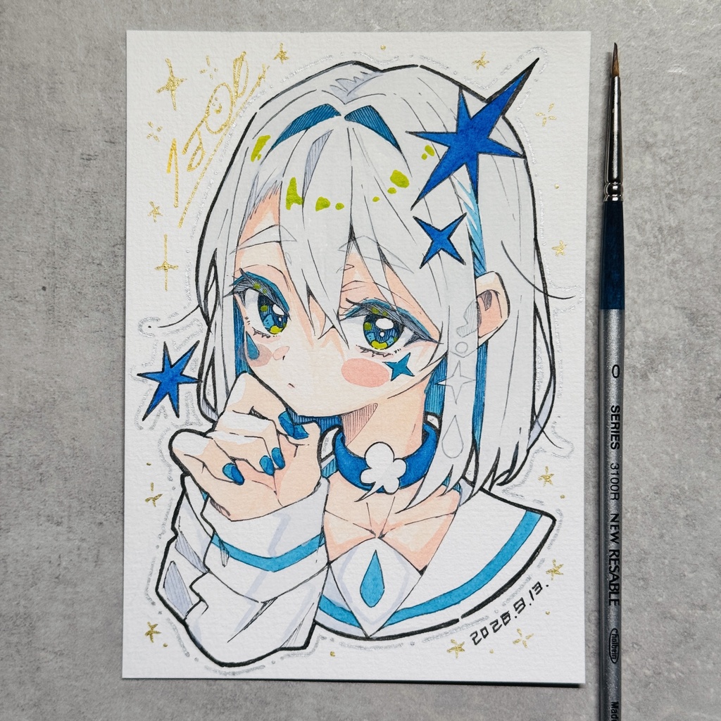【アナログ原画】風天【水彩画】