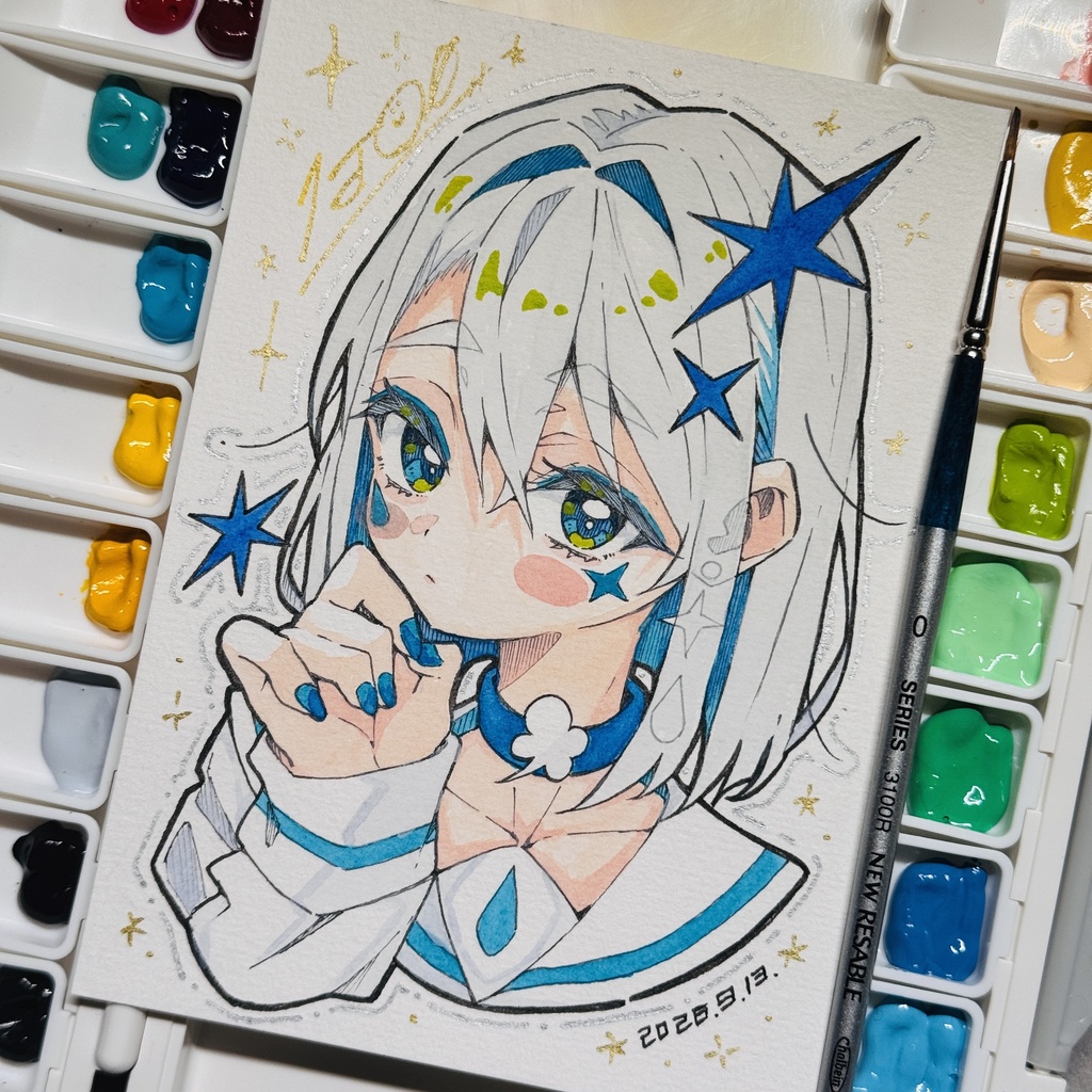 【アナログ原画】風天【水彩画】