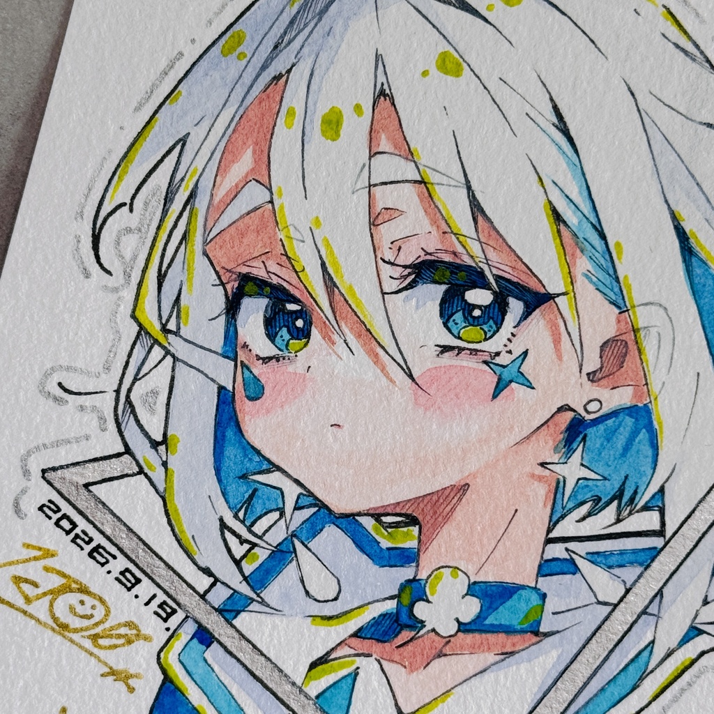 【アナログ原画】風天 Δ 【水彩画】