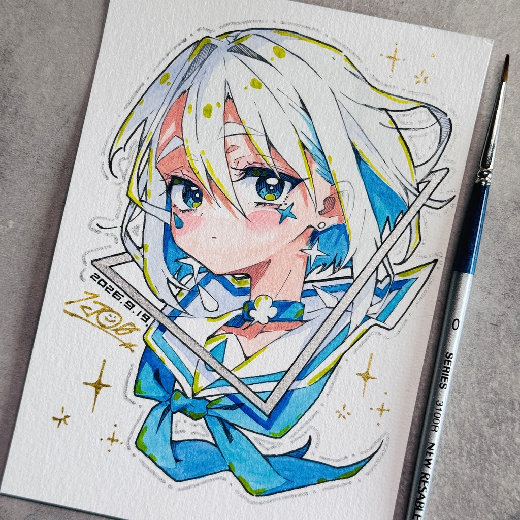 【アナログ原画】風天 Δ 【水彩画】