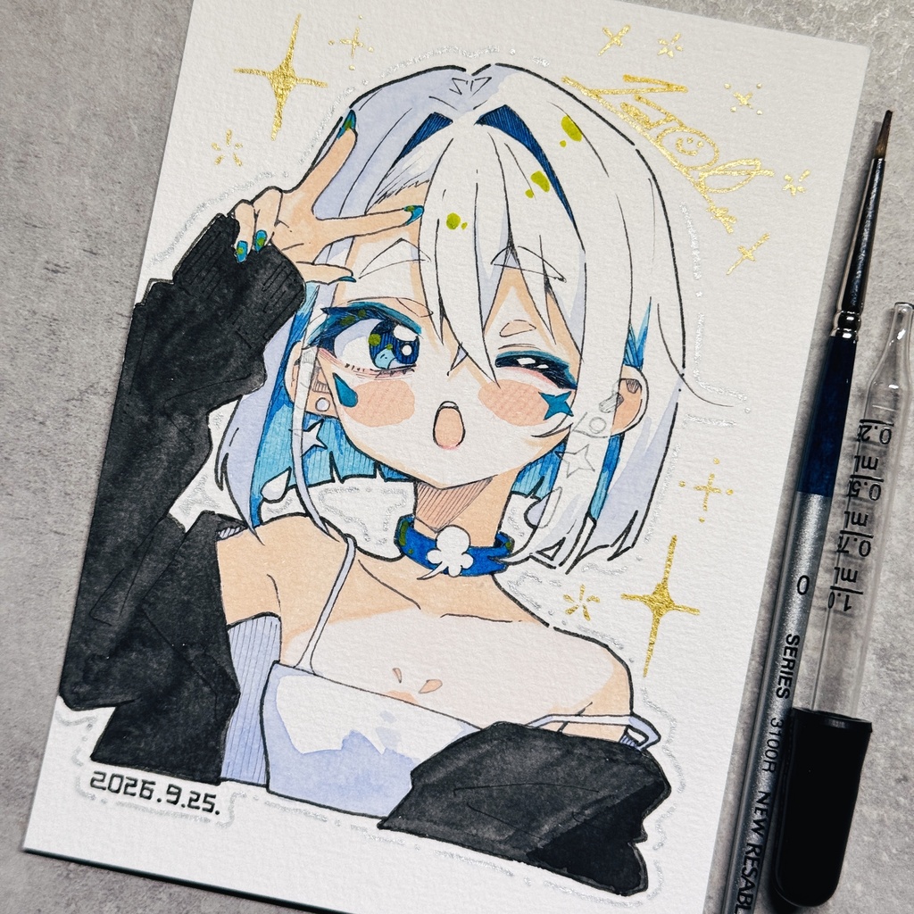 【アナログ原画】私服風天【水彩画】