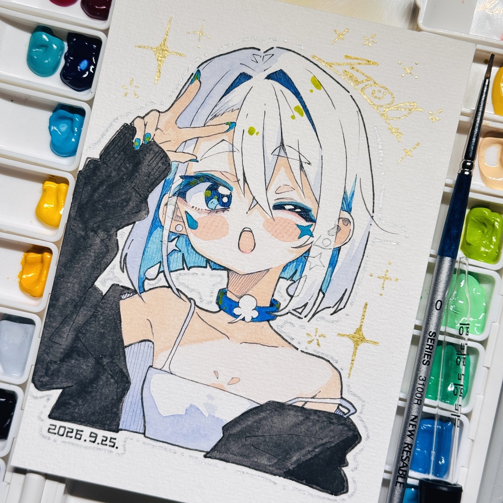 【アナログ原画】私服風天【水彩画】