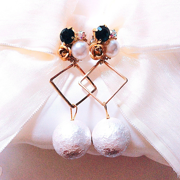 ピアス[blue and rose]