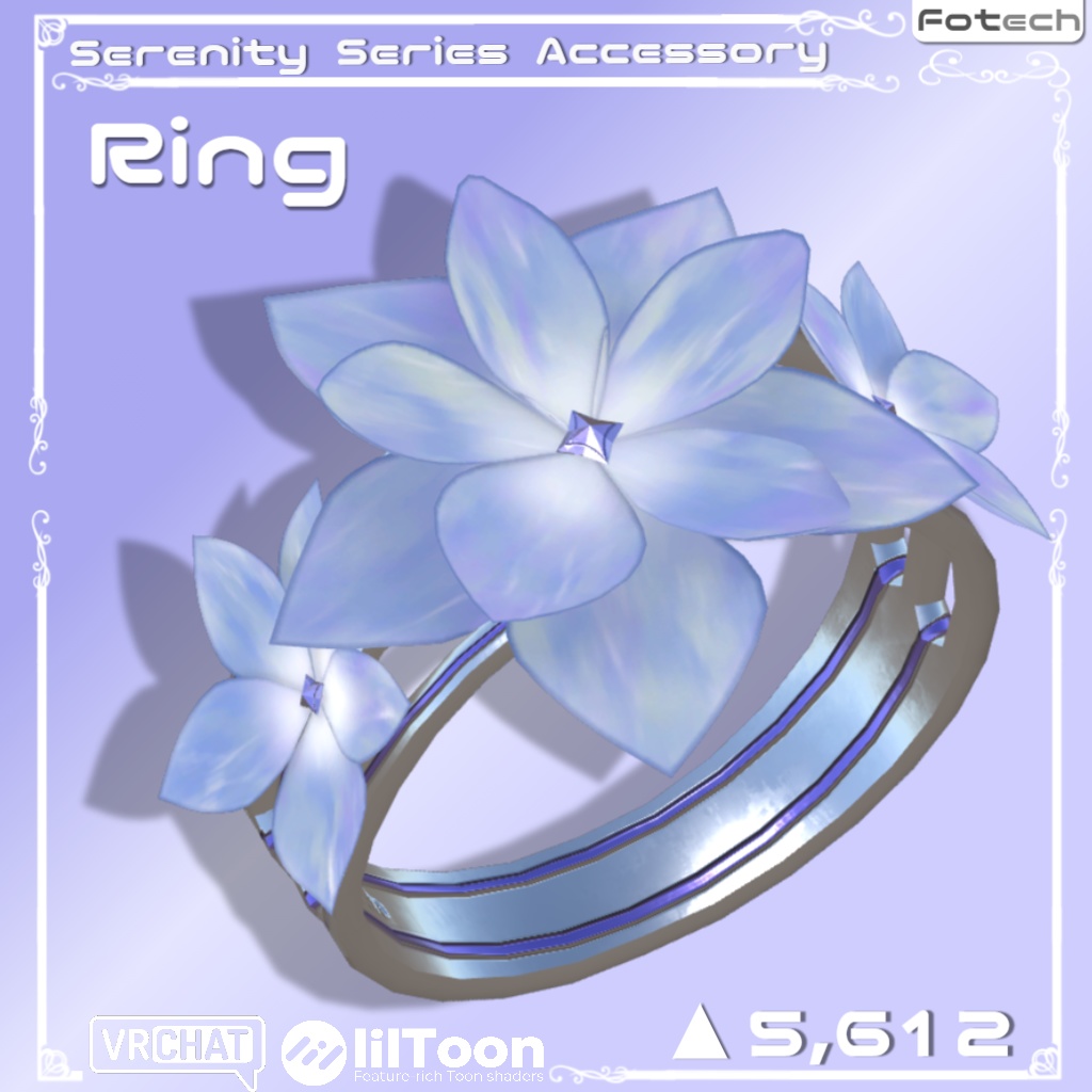 【3Dモデル】指輪モデル Serenity ring