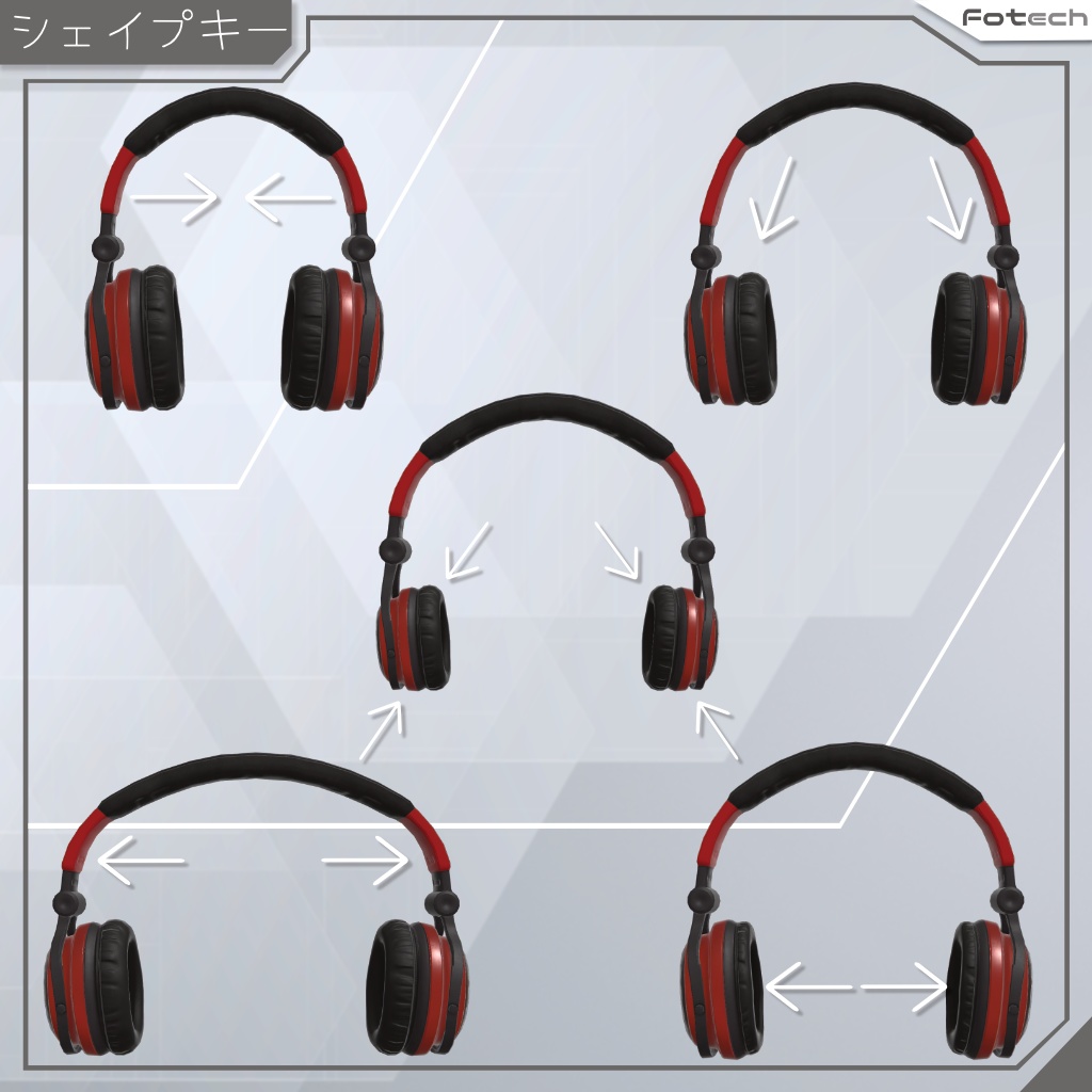 【3Dモデル】ヘッドフォン WH-GX2 【MA対応】