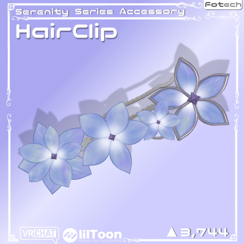 【3Dモデル】ヘアクリップ Serenity HairClip