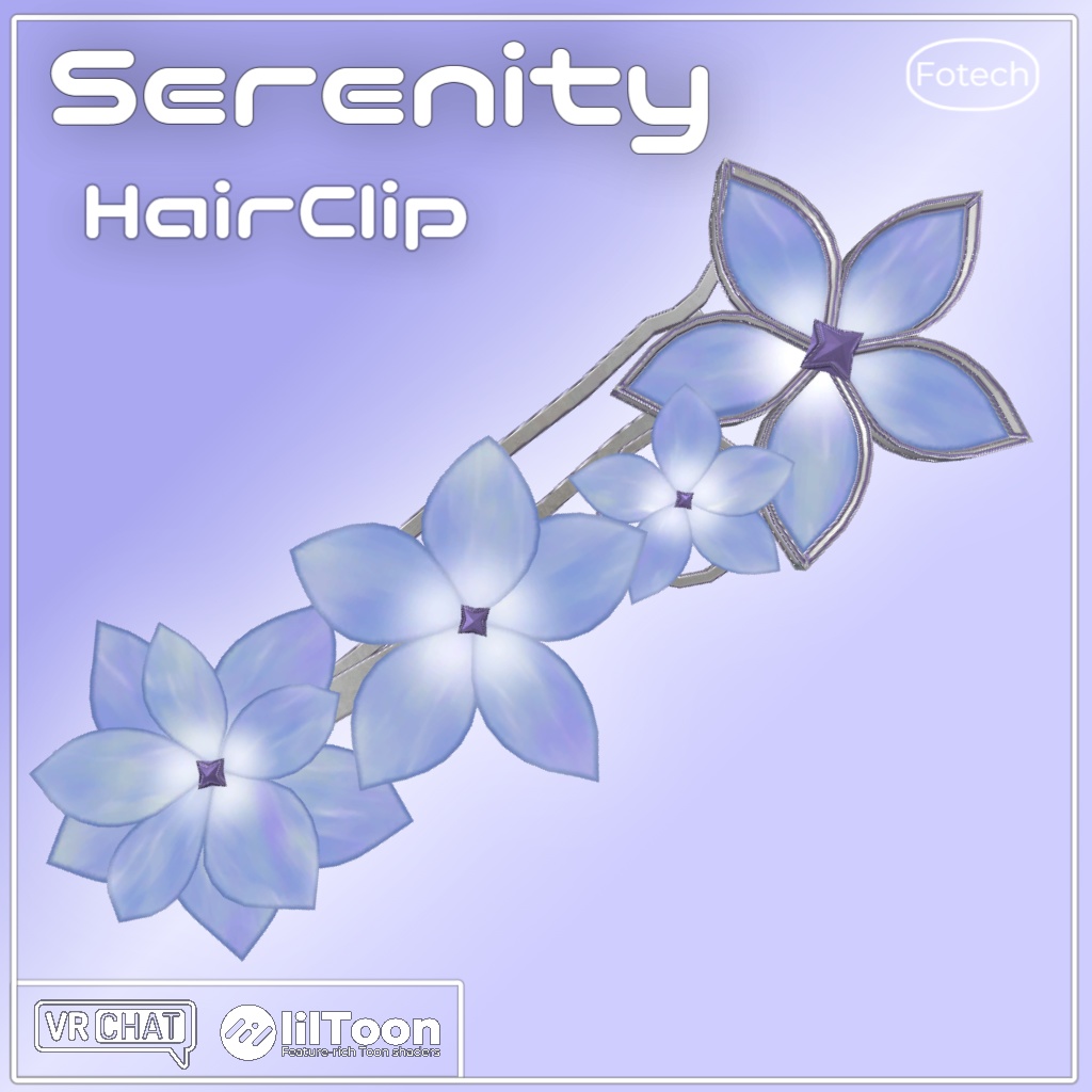 【3Dモデル】ヘアクリップ Serenity HairClip