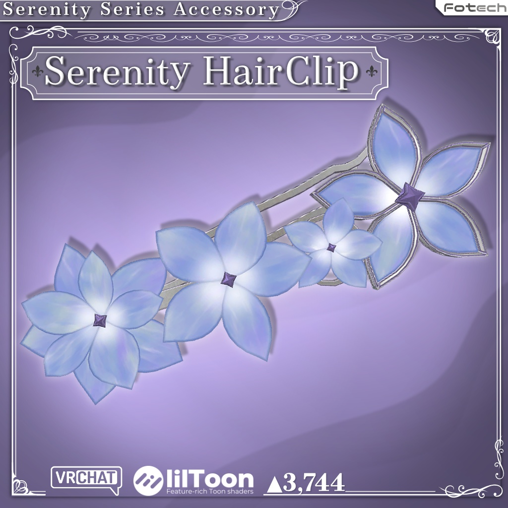 【3Dモデル】ヘアクリップ Serenity HairClip