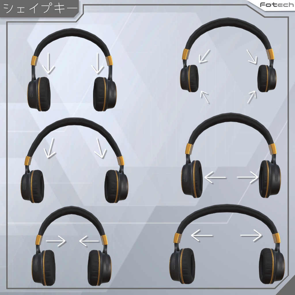 【3Dモデル】ヘッドフォン WH-SD02