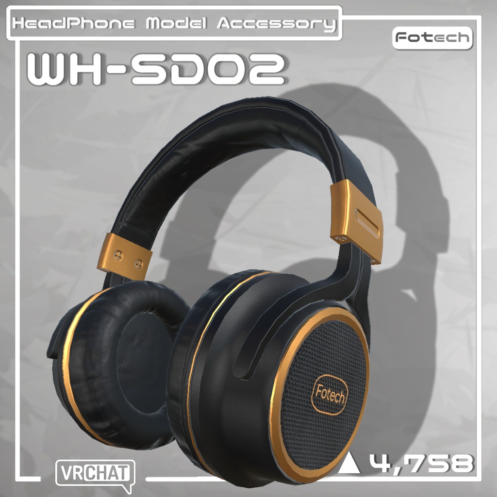 【3Dモデル】ヘッドフォン WH-SD02