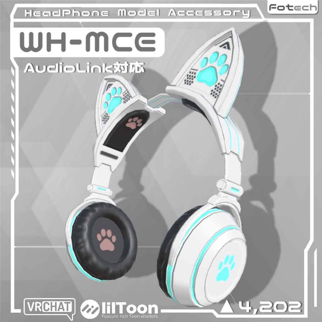 【3Dモデル】ネコミミヘッドフォン WH-MCE