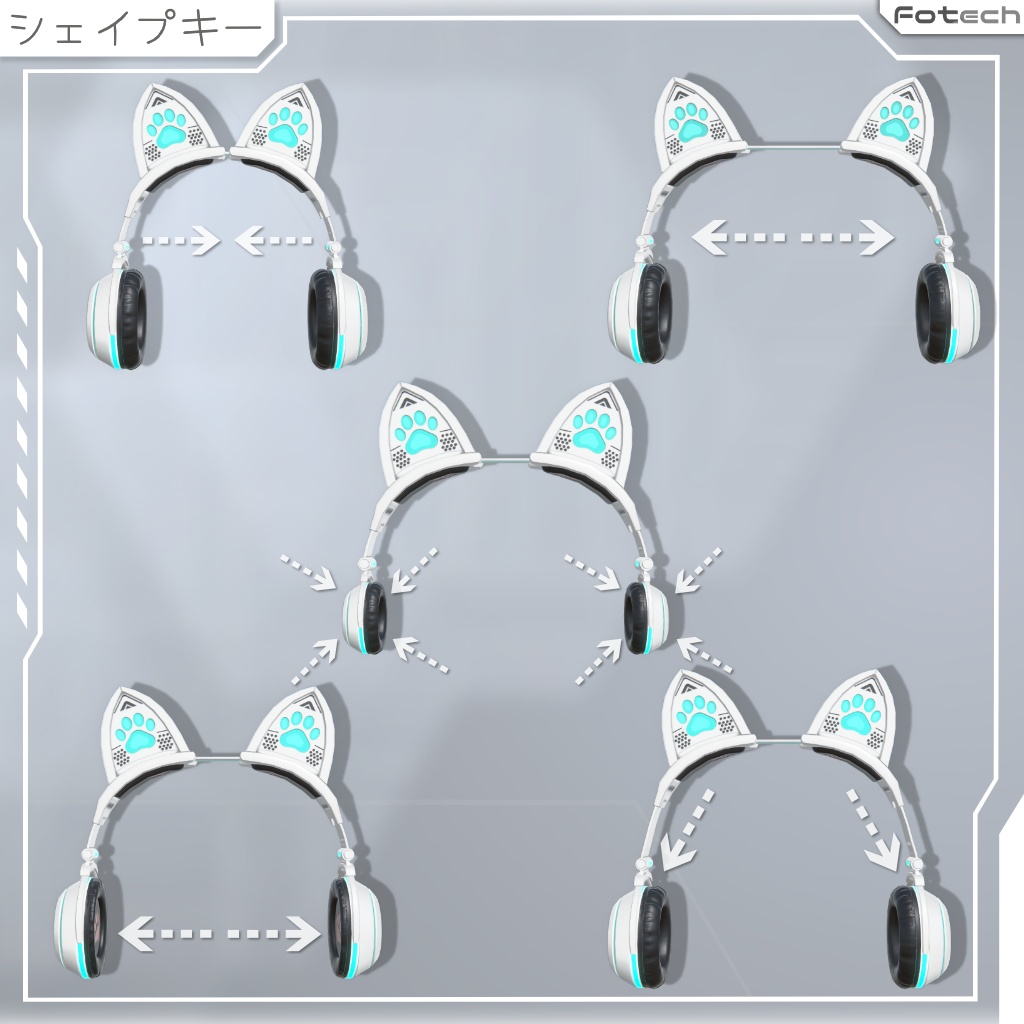 【3Dモデル】ネコミミヘッドフォン WH-MCE