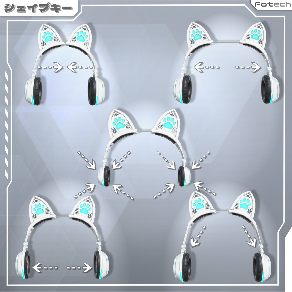 【3Dモデル】ネコミミヘッドフォン WH-MCE