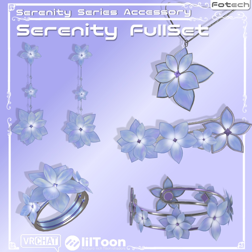 【VRChat想定】アクセサリーセット Serenity Fullset