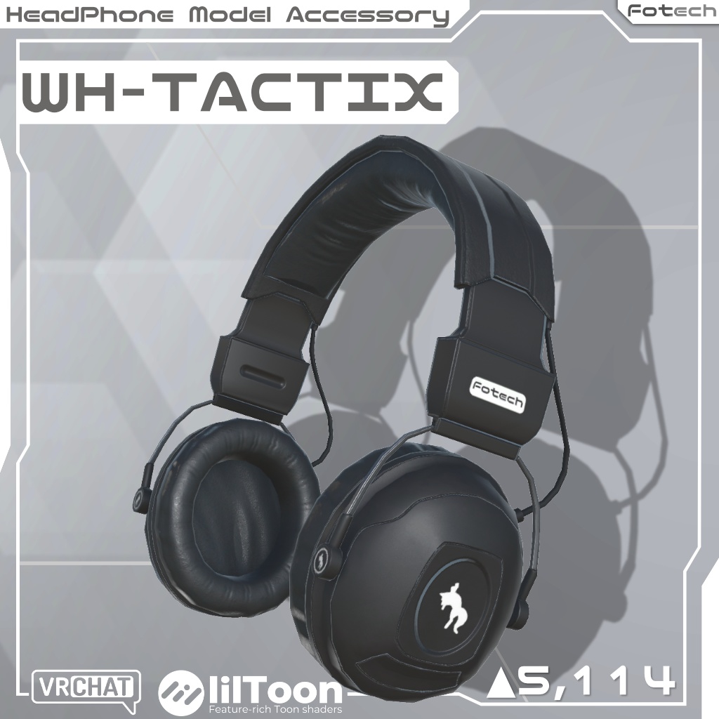 【3Dモデル】ヘッドフォン WH-TACTIX