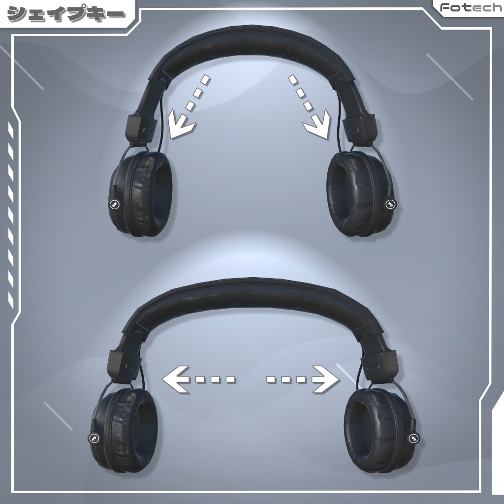 【3Dモデル】ヘッドフォン WH-TACTIX