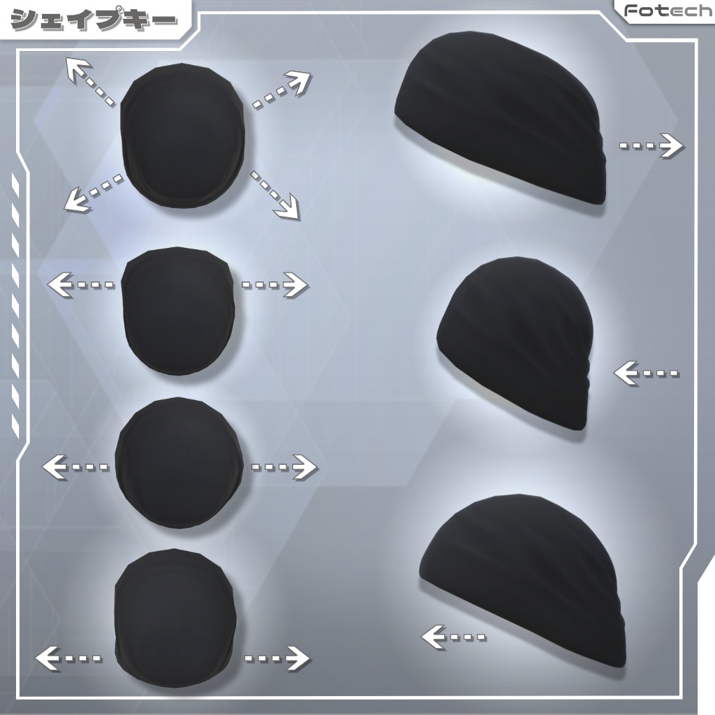 【3Dモデル】ヘッドフォン&ビーニー帽 TM-Zordex