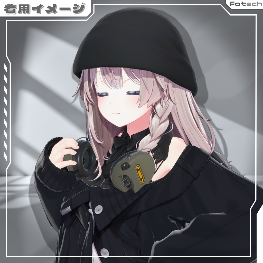 【3Dモデル】ヘッドフォン&ビーニー帽 TM-Zordex