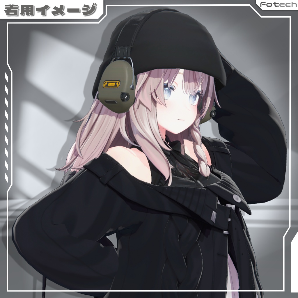 【3Dモデル】ヘッドフォン&ビーニー帽 TM-Zordex