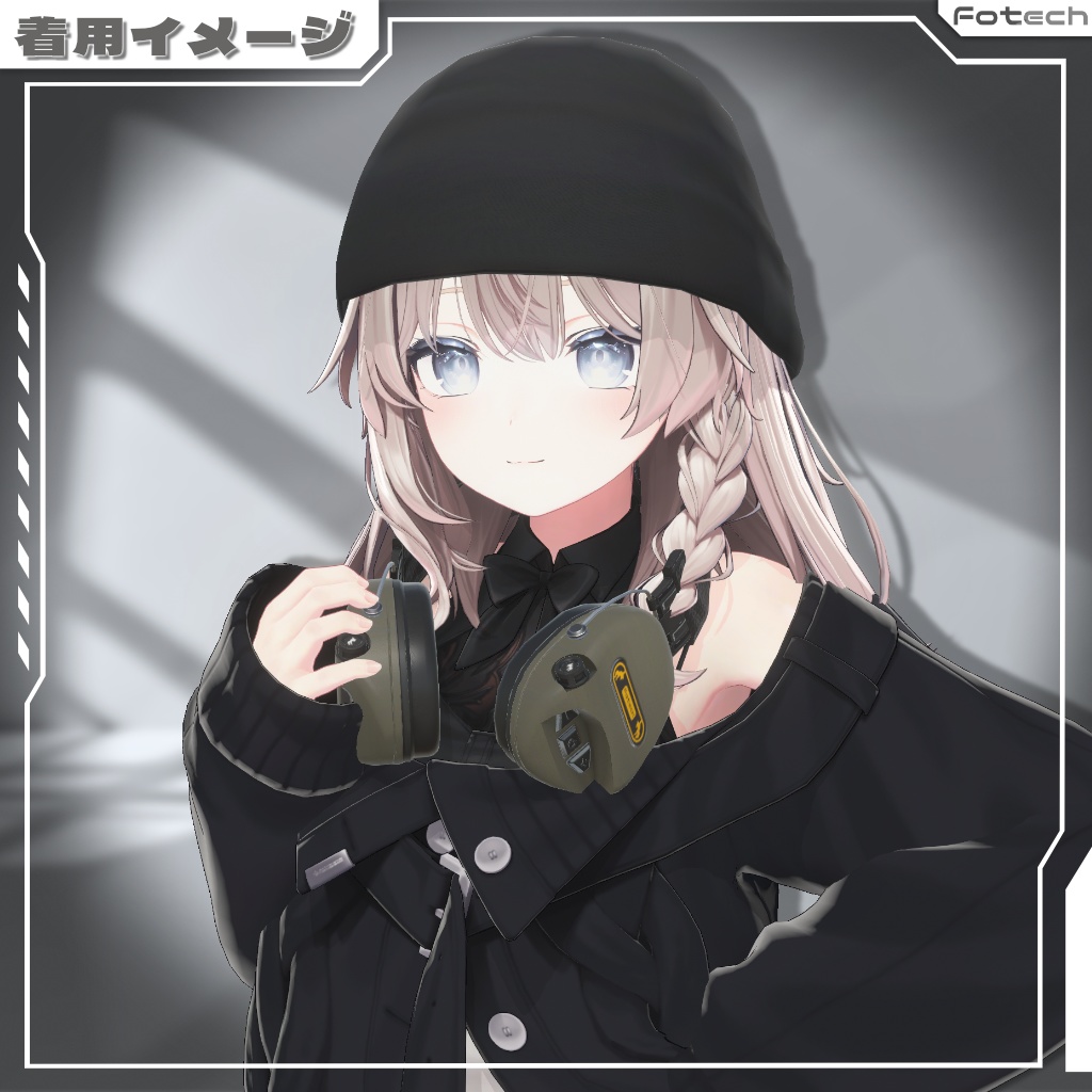 【3Dモデル】ヘッドフォン&ビーニー帽 TM-Zordex