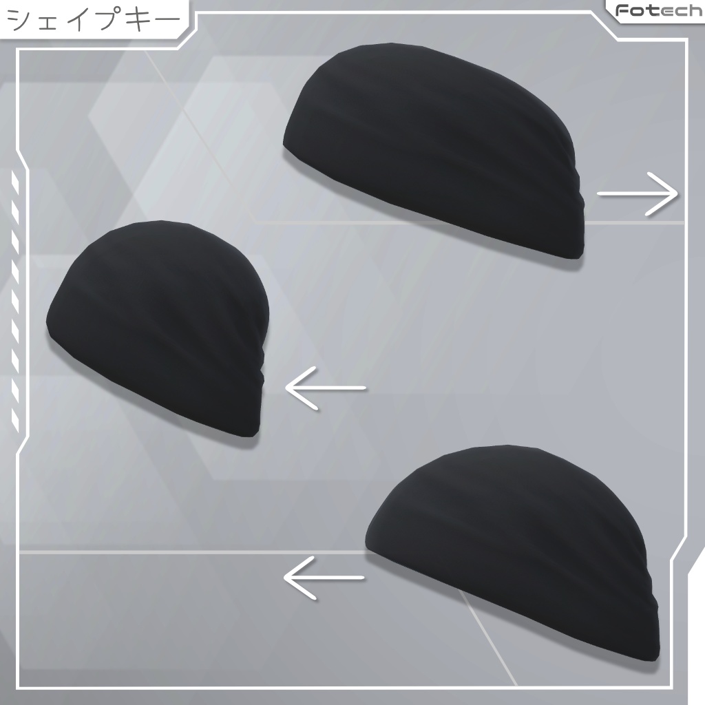 【3Dモデル】ヘッドフォン&ビーニー帽 TM-Zordex