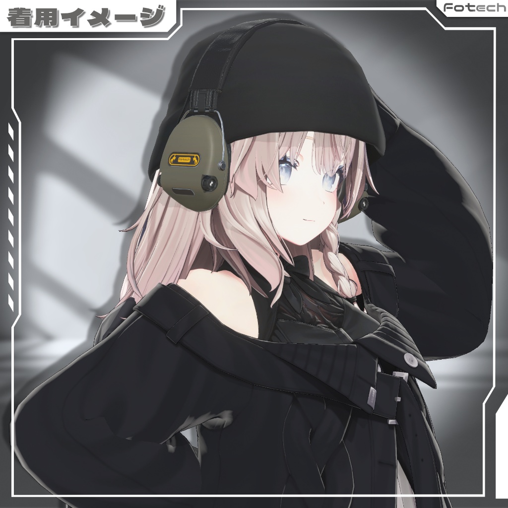 【3Dモデル】ヘッドフォン&ビーニー帽 TM-Zordex