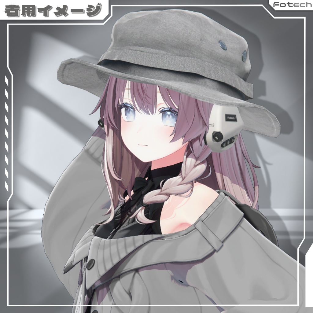 【3Dモデル】ヘッドフォン&ブーニーハット TM-Voltek