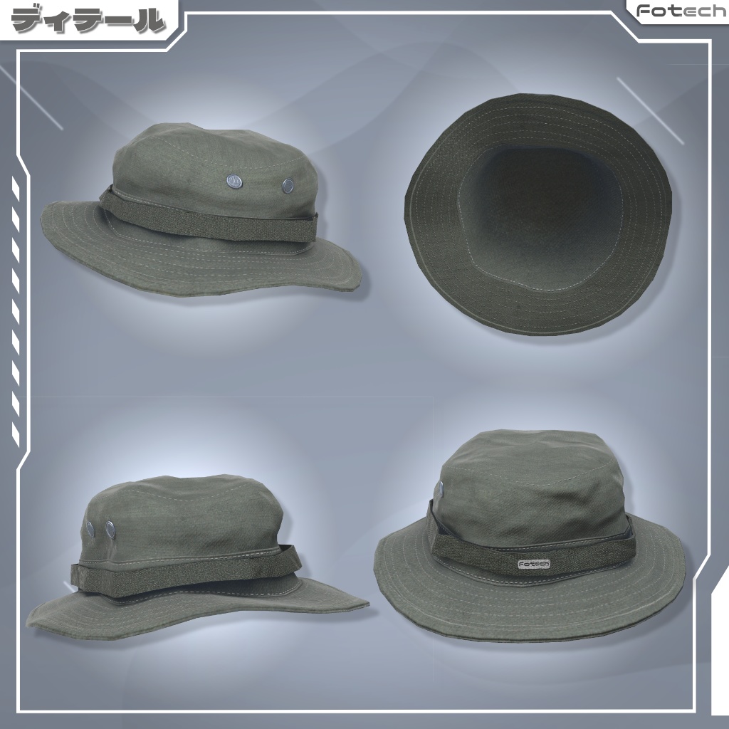 【3Dモデル】ヘッドフォン&ブーニーハット TM-Voltek