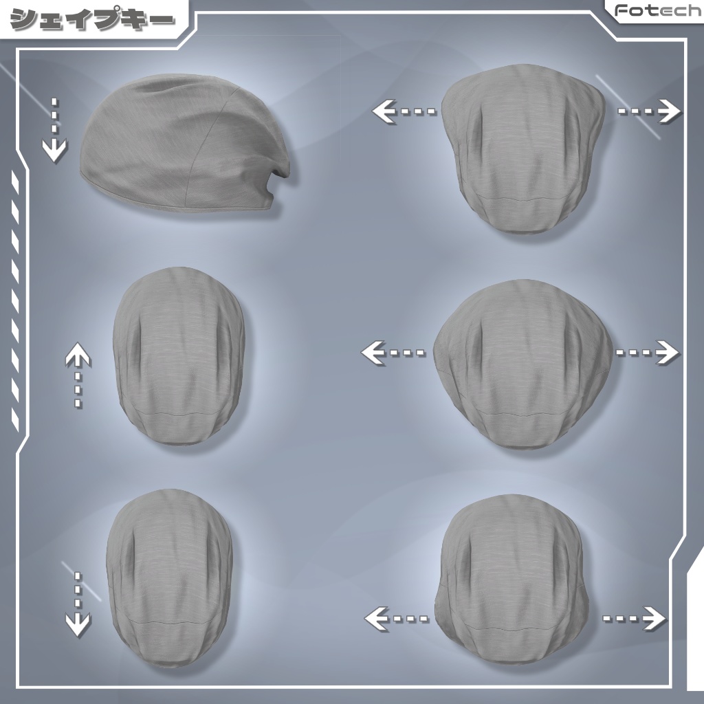 【3Dモデル】ヘッドフォン&ビーニー帽 WH-TACTIX_Plus