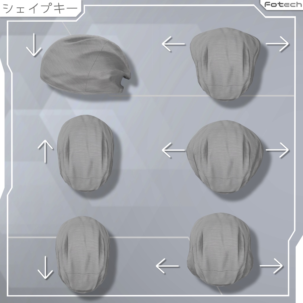 【3Dモデル】ヘッドフォン&ビーニー帽 WH-TACTIX_Plus