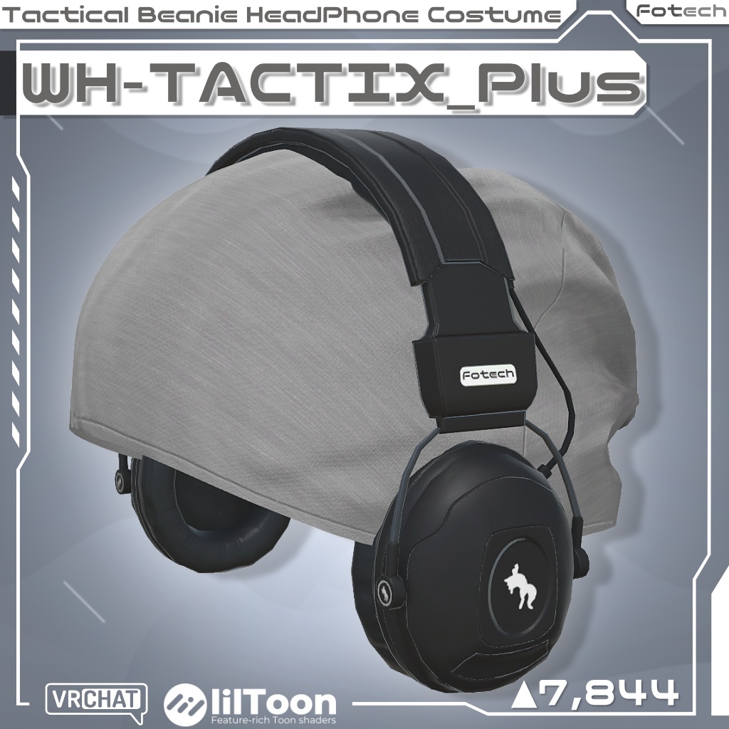 【3Dモデル】ヘッドフォン＆ビーニー帽 WH-TACTIX_Plus