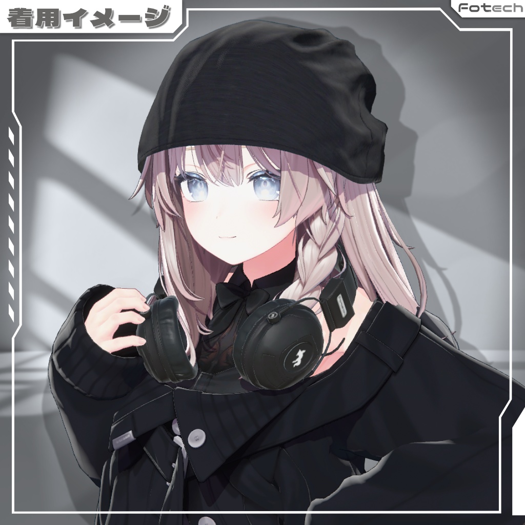 【3Dモデル】ヘッドフォン&ビーニー帽 WH-TACTIX_Plus