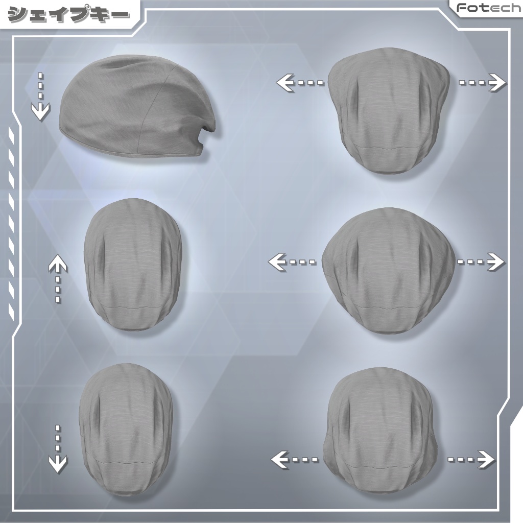 【3Dモデル】ヘッドフォン&ビーニー帽 WH-TACTIX_Plus